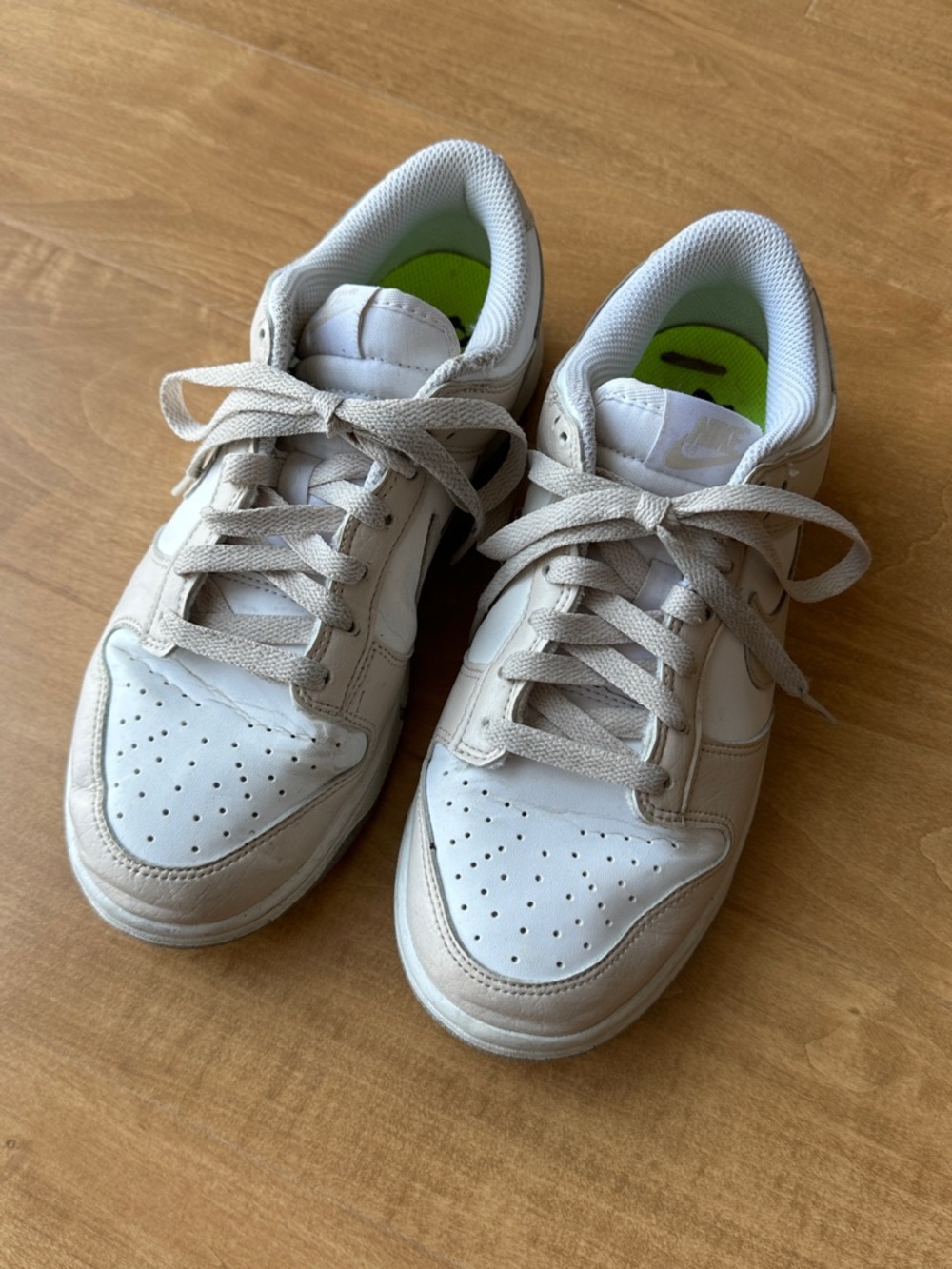 Nike Dunk Low Next Nature White Light Orewood Brown Sneakers, Women’s, Size 7